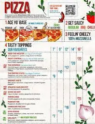 Four Star Pizza menu