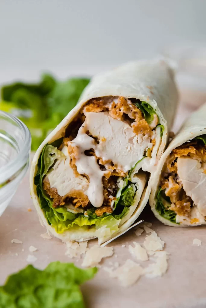 The chicken Caesar wrap